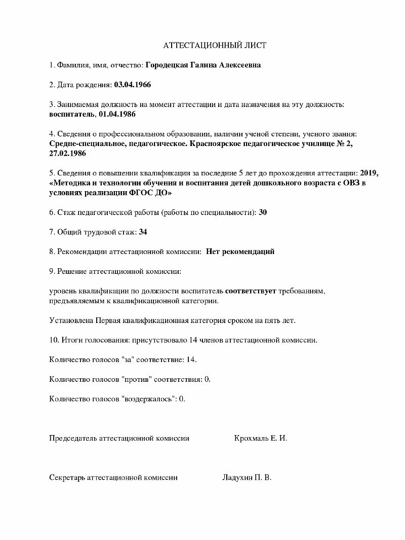 Городецкая Галина Алексеевна – воспитатель – МКДОУ детский сад 